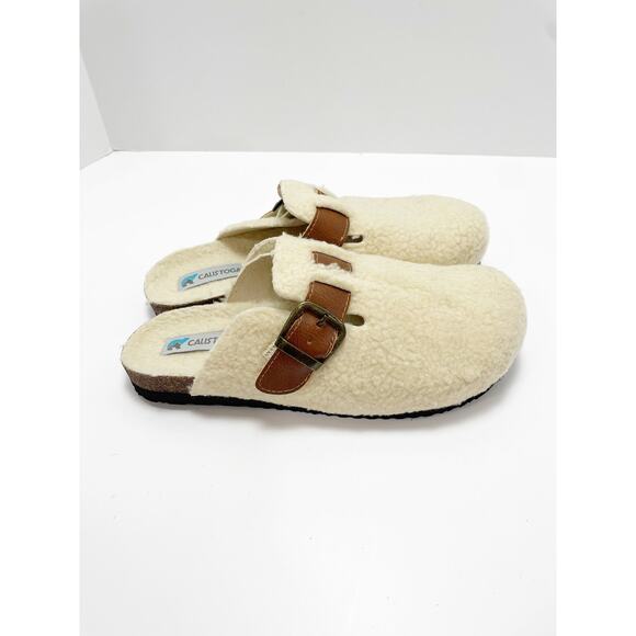 Calistoga Faux Sherpa Clogs Slide On Size 8 - Picture 5 of 5